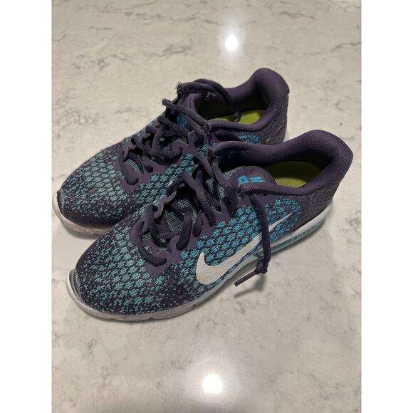 Nike Women’s Air Max Sequent 2 Lace Up‎ Comfort Running Sneakers Size 6.5 Blue - Picture 4 of 9